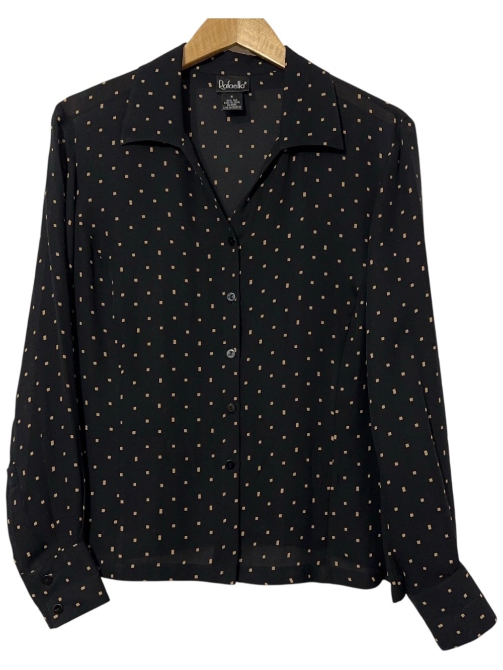 Rafaella Silk Shirt Size 8 Button Down Unlined